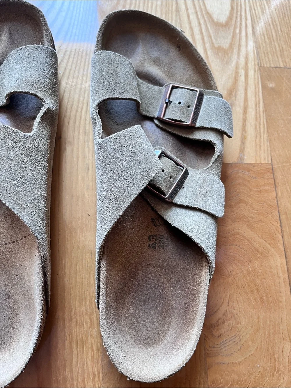 Birkenstock Brown Suede Adjustable Strap Sandals mens EU 43 US 10